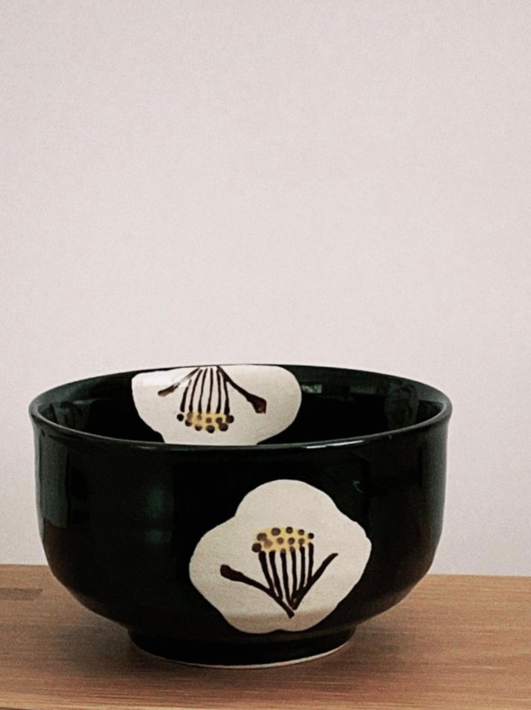 Seto-ware Camellia Matcha Bowl