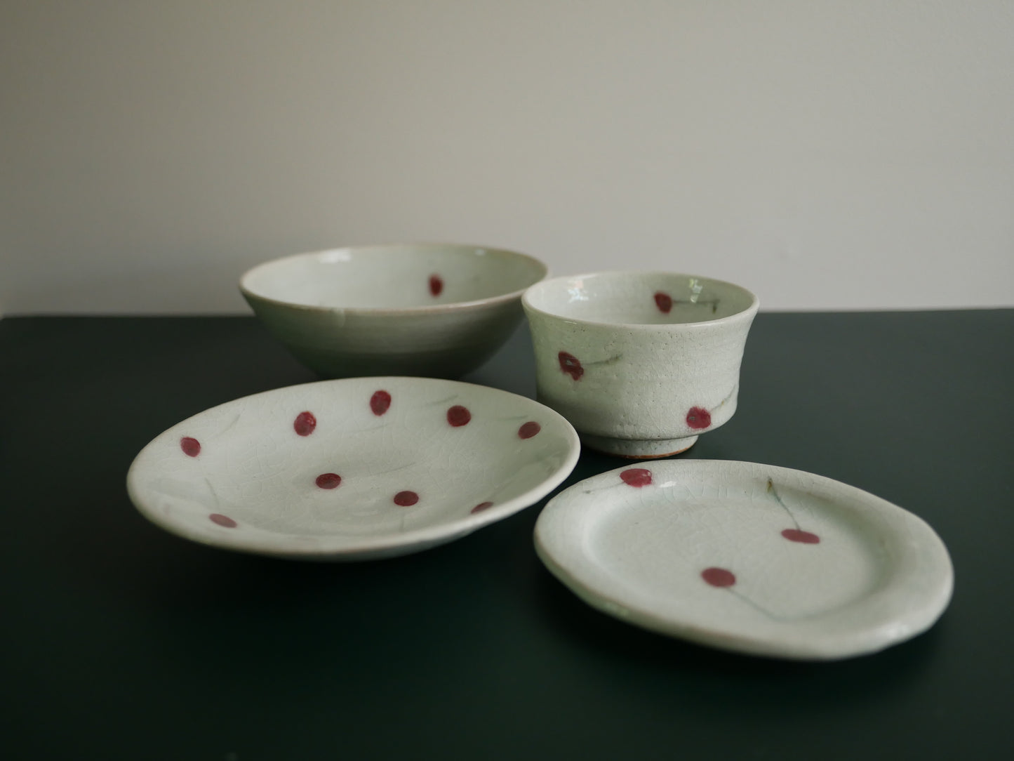 Shigaraki-ware Cherry Saucer Plate