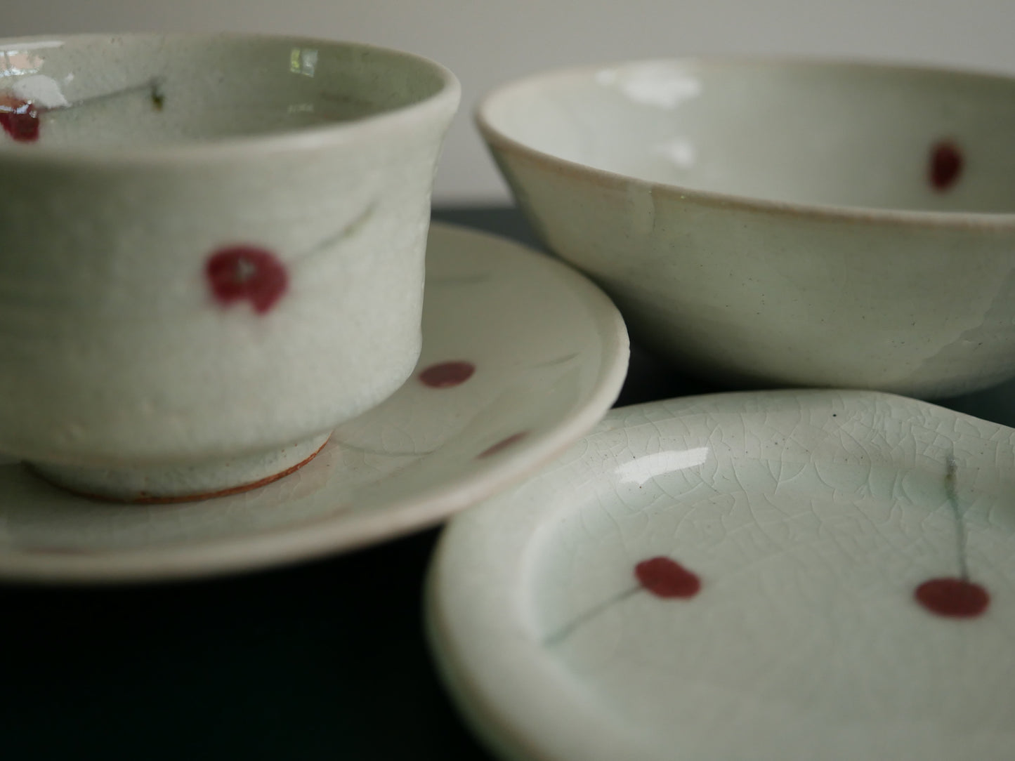 Shigaraki-ware Cherry Saucer Plate