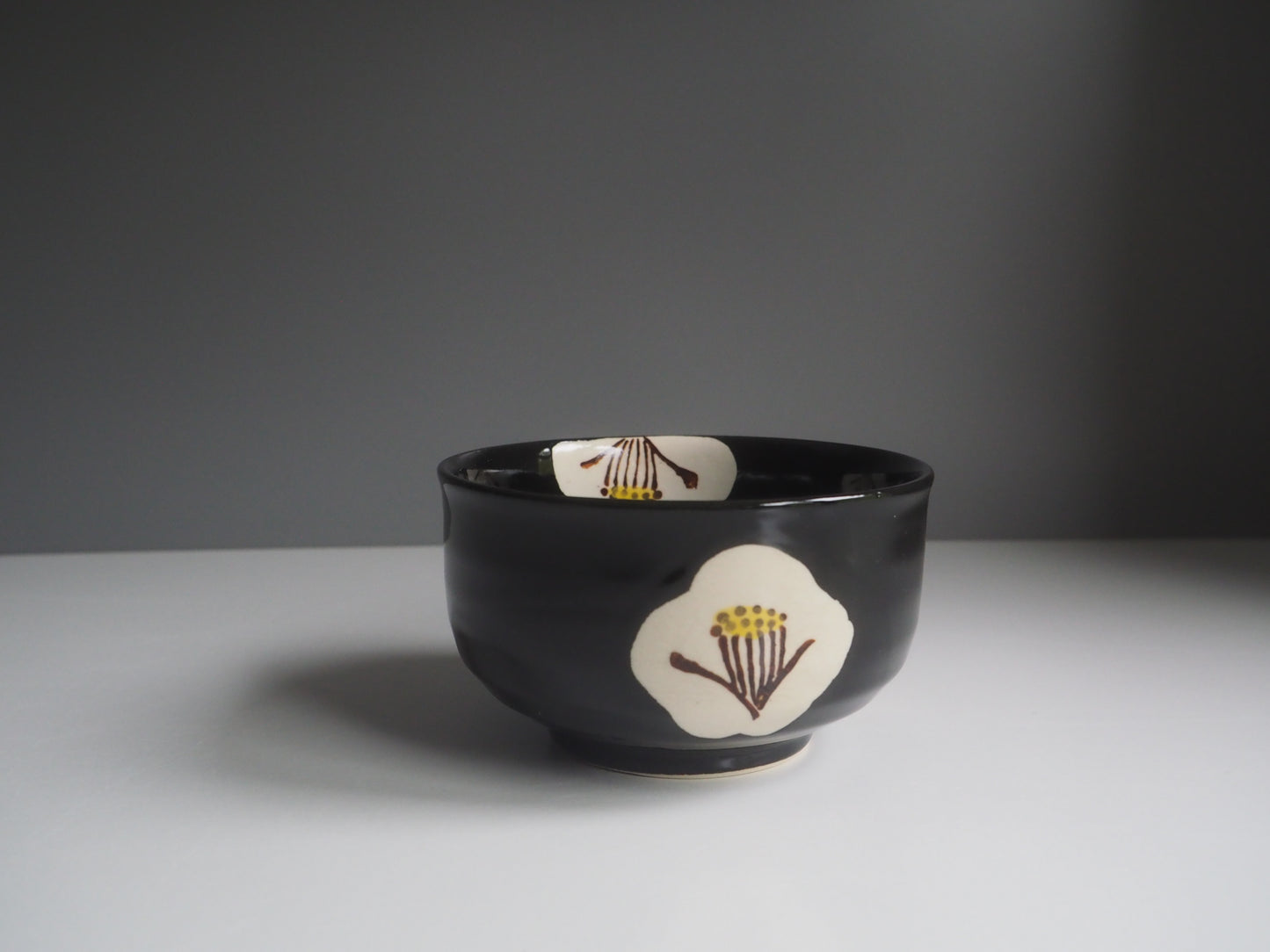 Seto-ware Camellia Matcha Bowl